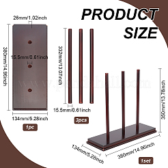 Деревянный держатель для пончиков&nbsp;AJEW-WH0472-12