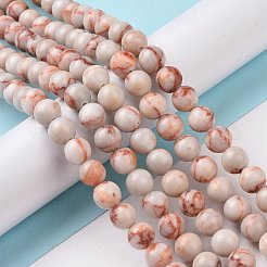 Бусы из натурального красного камня&nbsp;LS-G-F352-8mm