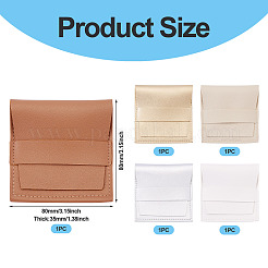 5 шт. 5-х цветных квадратных конвертов из искусственной кожи&nbsp;ABAG-TA0001-81