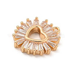 Латунные микропаве прозрачные подвески с фианитом&nbsp;KK-Z072-01KCG-01