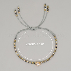 Граненые стеклянные % латунные бусины плетеные браслеты из бисера&nbsp;JO0935-2