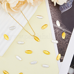 80 шт. 2-цветная латунная пустая бирка плоская овальная срезная подвеска&nbsp;KK-FH0005-27