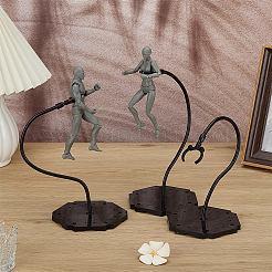 Пластиковые держатели для демонстрации фигурок из цинкового сплава с шестигранным основанием&nbsp;ODIS-WH0038-219B