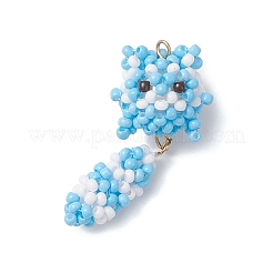 3 шт. подвески в виде кошек из стеклянных бусин&nbsp;PALLOY-MZ01020