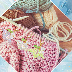 30 шт. Акриловый маркер для стежков «Цветок-бабочка»&nbsp;HJEW-SC0002-21