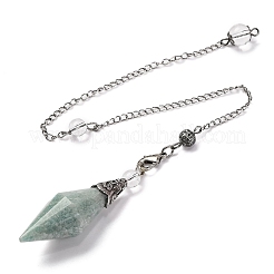 Биолокационные маятники с заостренными концами из натурального амазонита в форме ромба G-Q184-05I-AS