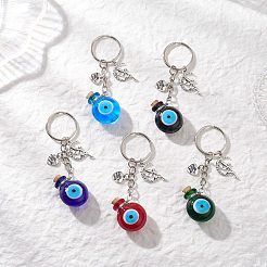 Брелки ручной работы в виде бутылок-лэмпворков от сглаза&nbsp;KEYC-JKC01439