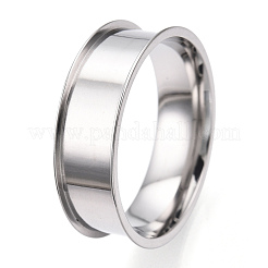 201 закрепка для кольца из нержавеющей стали с канавками&nbsp;STAS-WH0047-8mm-28S