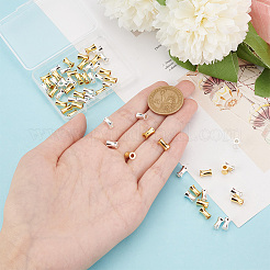 60шт 2 цвета латунные бусины&nbsp;FIND-BC0004-10