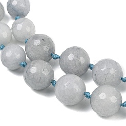 Бусины из натурального белого нефрита&nbsp;G-Z105-A01-01B