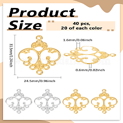 40шт 2 цвета железные компоненты люстры соединения&nbsp;FIND-LP0006-74