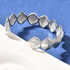 Латунь манжеты браслеты для женщин&nbsp;LS-BJEW-U018-03P