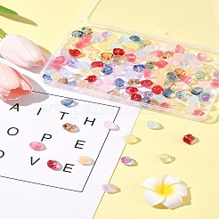 120 шт. 11-цветные прозрачные стеклянные бусины-спрей&nbsp;GLAA-FS0002-12A