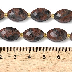 Нити бусин из натурального красного лабрадорита&nbsp;G-A295-A02-01