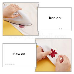 48 шт. 12-х цветные компьютеризированные вышивальные нашивки на ткани с изображением кленового листа&nbsp;DIY-PH0009-38