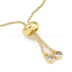 Браслеты-слайдеры из латуни с микропаве из кубического циркония на тему Девы Марии для женщин&nbsp;BJEW-U013-02G-02