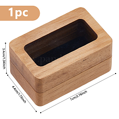 Деревянные магнитные шкатулки для хранения подарков с запонками и крышкой на петлях&nbsp;WOOD-WH0062-27A