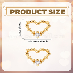 1 пара серег-гвоздиков из латуни со стразами&nbsp;EJEW-LP0003-86G