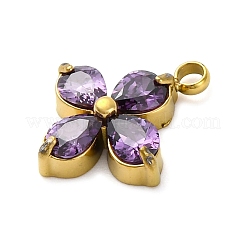 Подвески из нержавеющей стали 304 с микропаве из кубического циркония&nbsp;LS-STAS-U042-06G-02