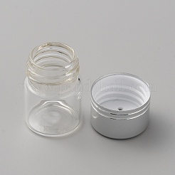 Стеклянная пустая бутылка для таблеток с алюминиевыми завинчивающимися крышками CON-WH0092-44A