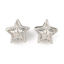 Латунь обруч серьги для женщин&nbsp;LS-EJEW-U041-08P