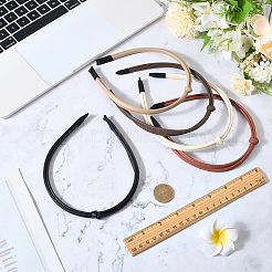 5 шт. 5 цвета искусственная кожа резинки для волос узел для женщин и девочек&nbsp;OHAR-CL0001-01