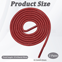 Круглый вощеный шнурок для ботинок&nbsp;OCOR-WH20007-225B-03