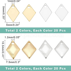 80шт 4 стиля латунные подвески&nbsp;KK-FH0003-80