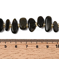 Естественный золотистый отлив обсидиан бисер пряди&nbsp;G-L649-A04-01