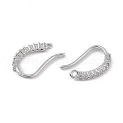 Латунь микро проложить кубического циркония серьги крючки&nbsp;KK-U008-15P