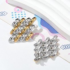 Двухцветные серьги-гвоздики из нержавеющей стали 304 для женщин&nbsp;LS-STAS-Z117-03GP