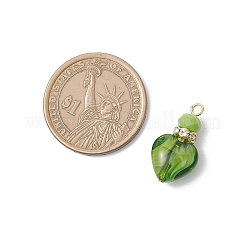 6 шт. подвески из стекла миллефиори в форме сердца двух цветов&nbsp;PALLOY-JF04479