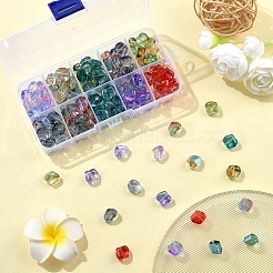 150 шт. 10-цветные прозрачные стеклянные бусины для выпечки&nbsp;DGLA-YW0001-38