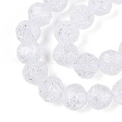 Прозрачные треск стекла бисер нитей&nbsp;GLAA-N053-10mm-11