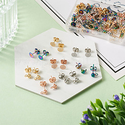 80 шт. 8 шт. фурнитура для сережек-гвоздиков из нержавеющей стали 304&nbsp;STAS-PJ0001-40