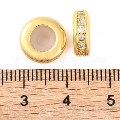 Покрытие стойки латунные прозрачные бусины из кубического циркония&nbsp;KK-M292-02G-03