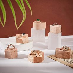 6 шт. 3 стиля деревянных подставок для колец&nbsp;RDIS-OC0001-04