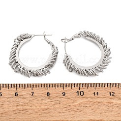 Латунные серьги обруча&nbsp;EJEW-R025-31P