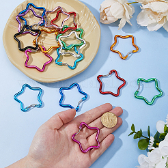 18 шт. двухцветные алюминиевые сплавные карабины для скалолазания&nbsp;DIY-DC0003-94