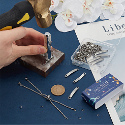 10шт регулируемый слайдер из нержавеющей стали 304 для изготовления браслета&nbsp;DIY-SC0026-30B