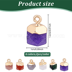 12 шт. 6 стиля: натуральный рубин в цоизите&nbsp;G-HY0001-87