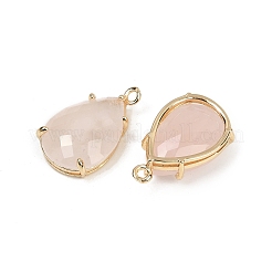 Ограненные подвески из натурального розового кварца&nbsp;G-K347-05G-05