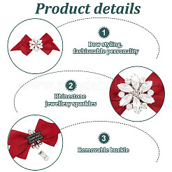 2 шт. съемный бант из полиэстеровой ленты для украшения обуви&nbsp;FIND-FG0003-03B