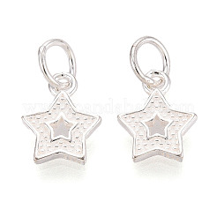 Текстурированные серебряные подвески со звездами из 925 стерлингового серебра&nbsp;STER-T009-12S