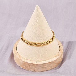 Браслеты-цепочки Figaro из нержавеющей стали 304 для женщин&nbsp;BJEW-G757-15G