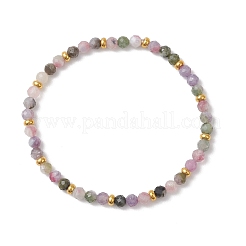 Натуральные разноцветные турмалиновые браслеты на резинке для женщин&nbsp;BJEW-JB13374