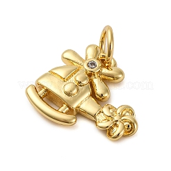 Латунные микро проложить кубического циркония подвески&nbsp;KK-P308-64G