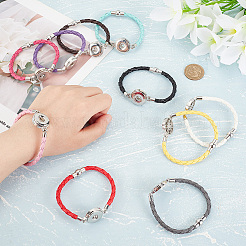 10 шт. 10 цвета pu искусственная кожа плетеный браслет изготовление&nbsp;FIND-PH0010-84