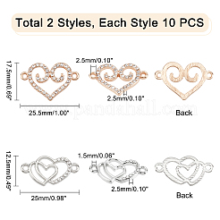 20 шт. 2-цветные литые хрустальные звенья со стразами&nbsp;ALRI-PH0001-22
