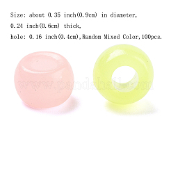 100 шт. Светящиеся акриловые бусины&nbsp;OACR-FP0001-12